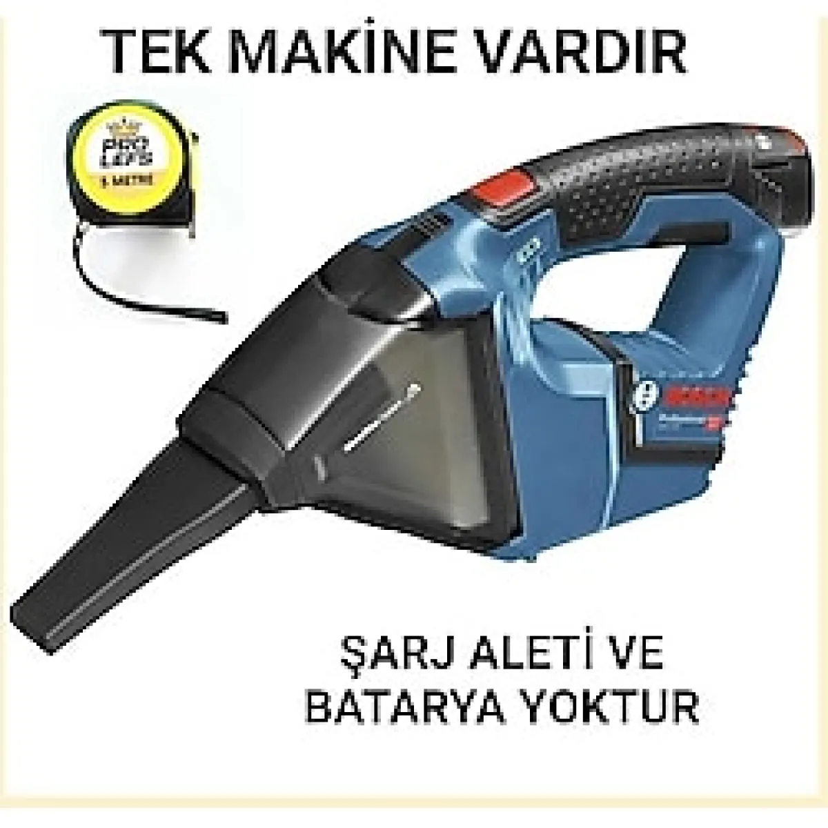 12V Akülü El Süpürgesi, Hediye 5 mt Metal Hortum, Şarjsız, Beyaz Renk - 1BW-Beyaz - Seçenek 1