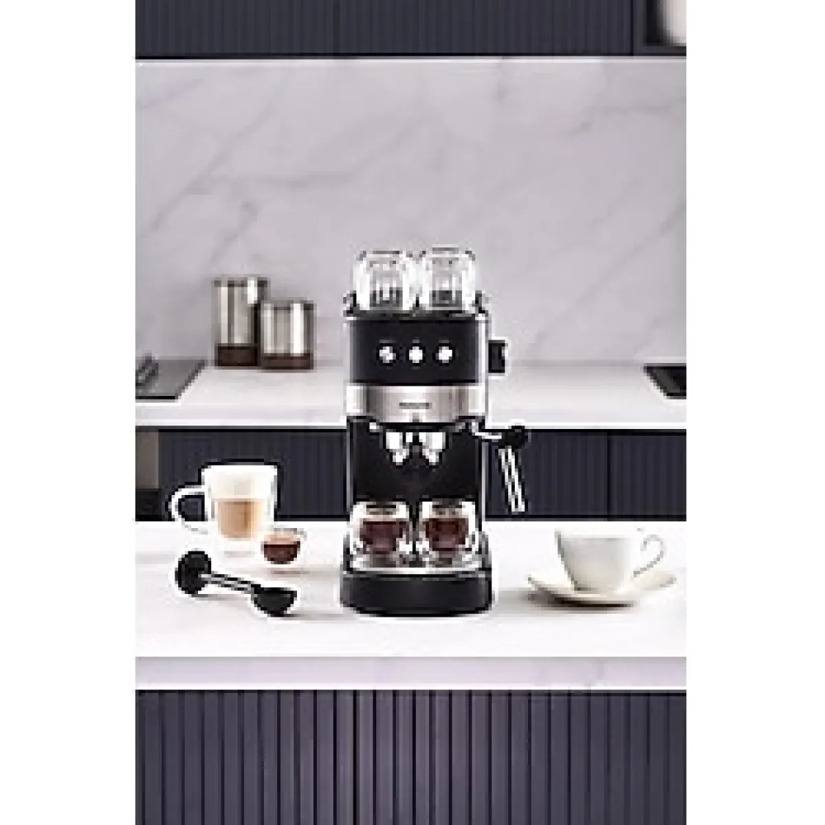 15 Bar Basınçlı Espresso Makinesi, Süt Köpürtücülü, 1100W, 1,2l - Seçenek 1