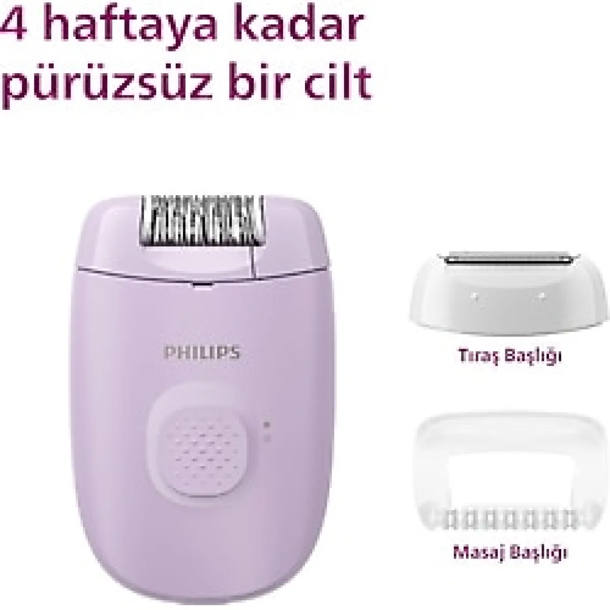 2000 Serisi Epilatör Mor Renkli Temiz ve Güvenilir Cilt Bakım Cihazı