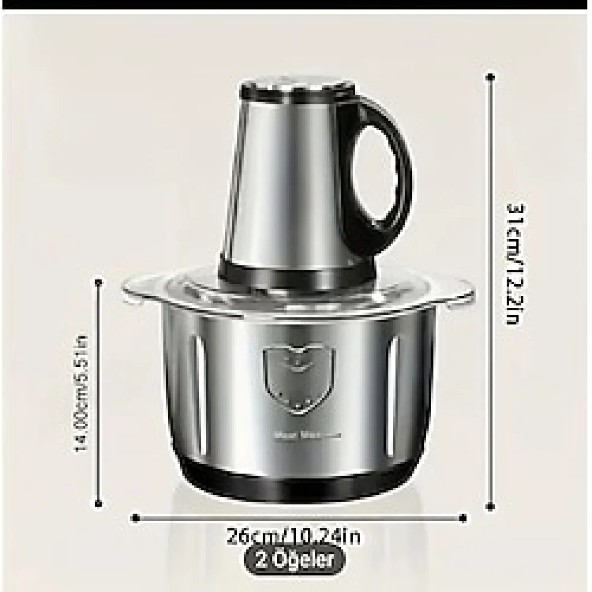 3L lik Mutfak Roboto Dayanıklı Çelik Malzemesi ile Uzun Ömürlü Kullanım Sunar. - Şık Rengi Tasarımıyla Mutfak Dekorasyonunuza Zarif Bir Dokunuş Katar. - Gri