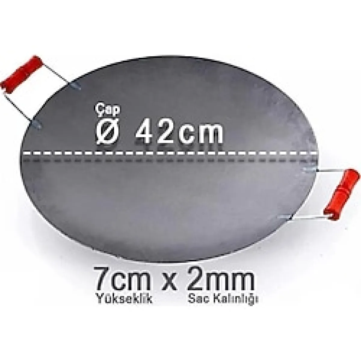 45 Cm Kalın Çukur Saç / Kavurma Saçı / Tantuni Saçı / Gözleme Tavası