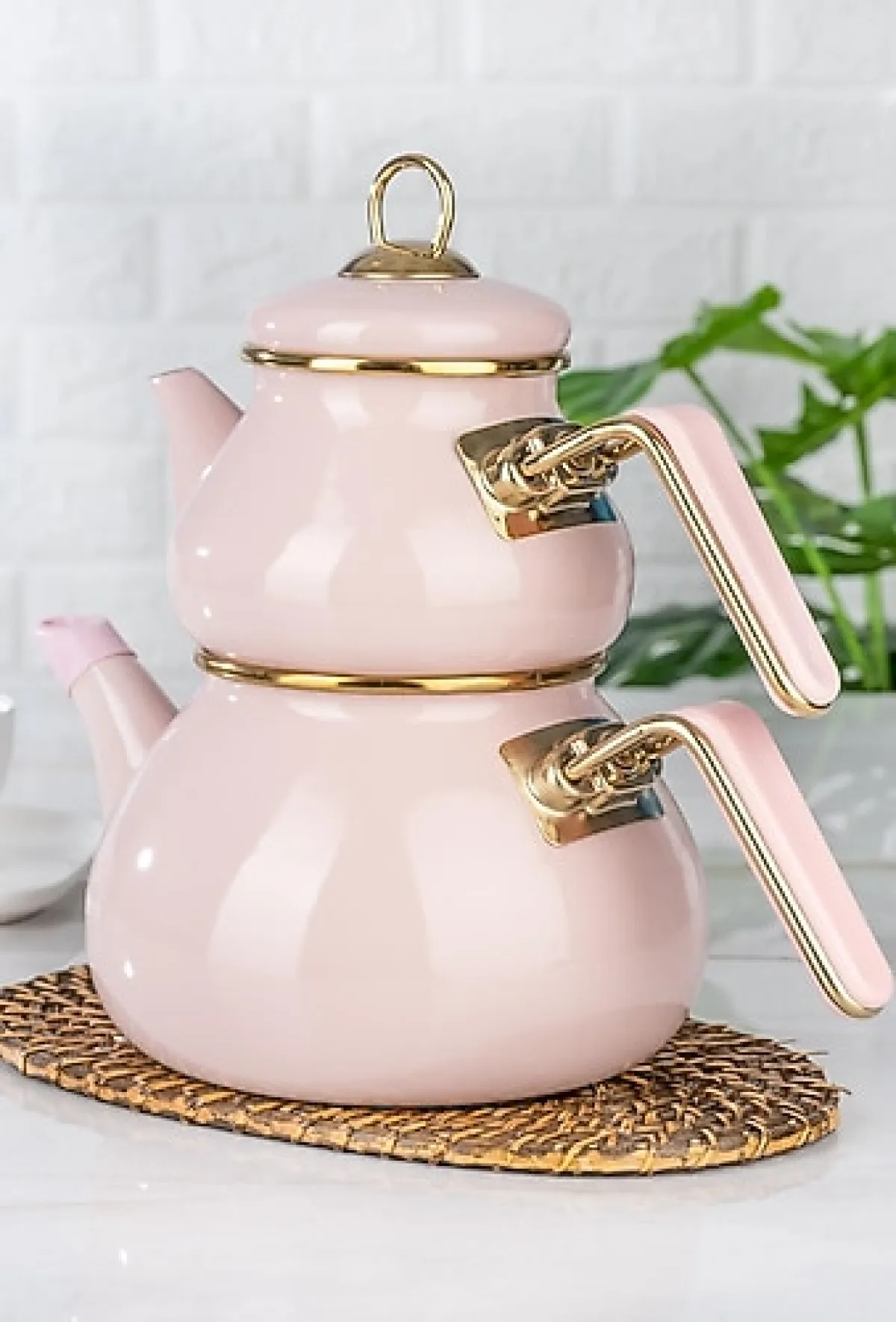 Acar Qualita Roly&Poly Emaye Çaydanlık