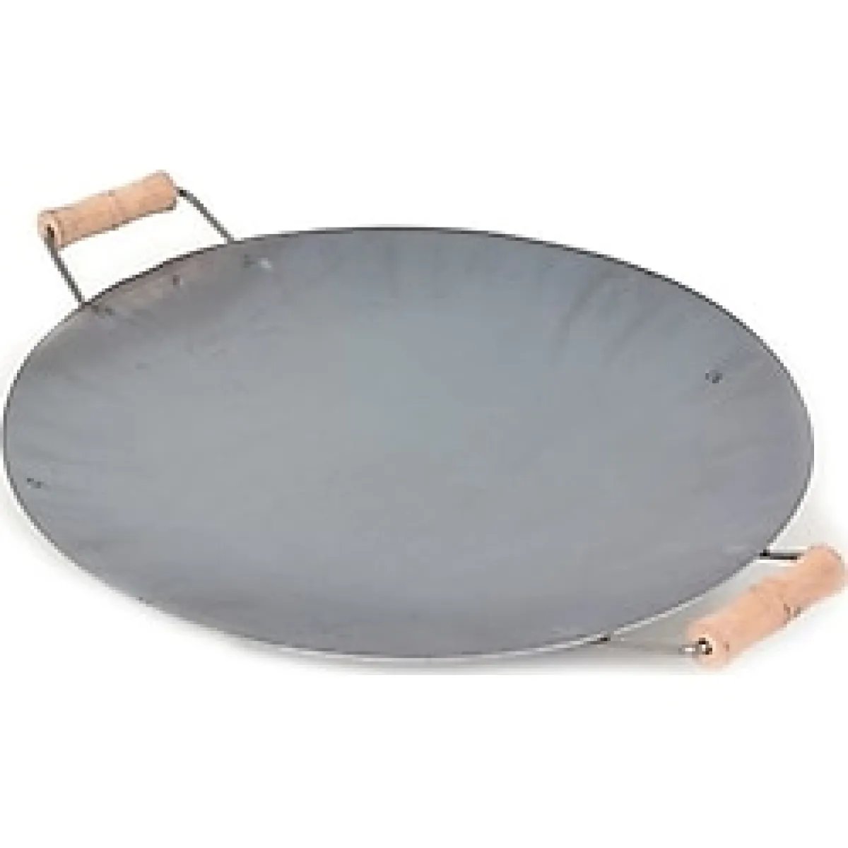 Ahşap Kulplu Kavurma Sacı Et Gözleme Kavurma Sacı 35 cm Çap