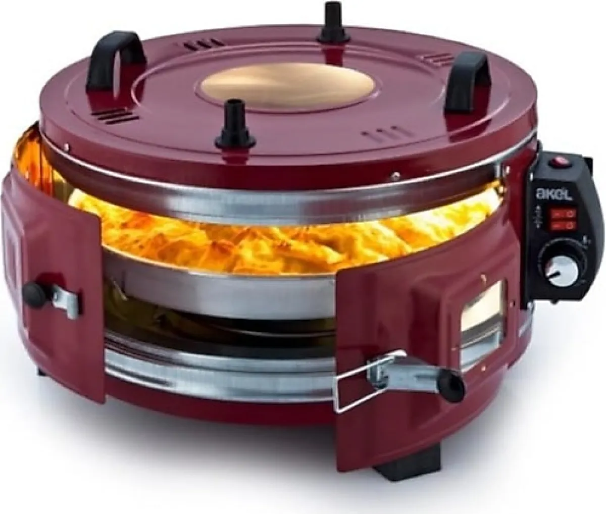 Akel AF140 Termostatlı Desenli Davul Fırın