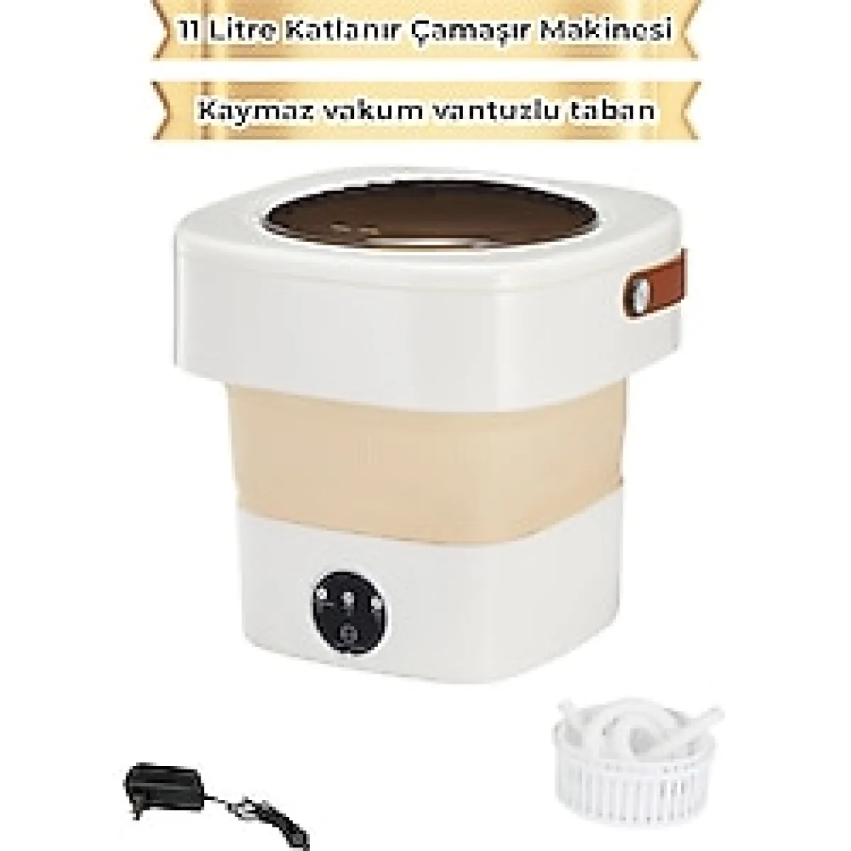 ALFAGİFT 11 Litre Katlanır Mini Çamaşır Makinesi- Taşınabilir Sessiz Bebek Çamaşırı Kamp Seyahat