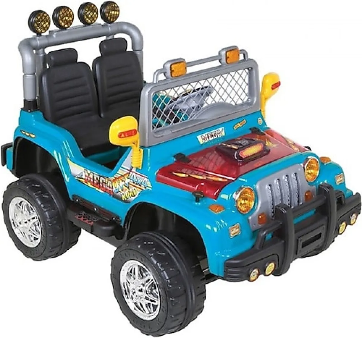 Aliş 504 Mega Çift Kişilik Mavi 12 V Akülü Araba