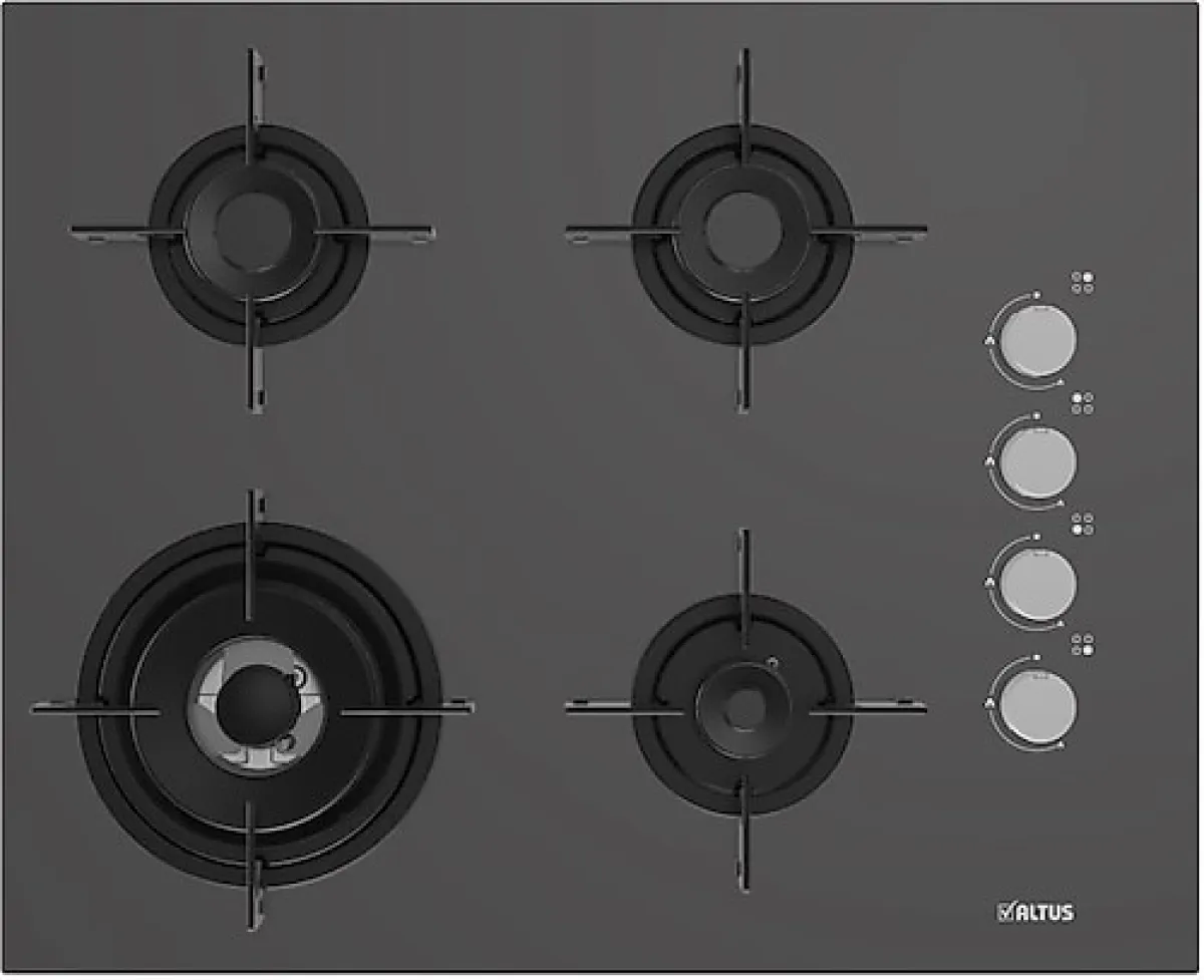 Altus ALA 189 DG Gri Wok Gözlü Cam Ankastre Ocak