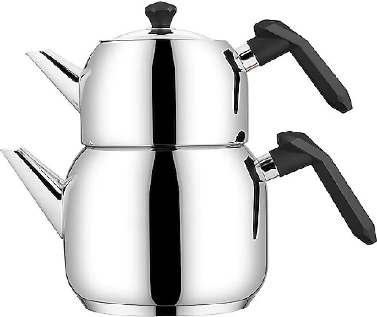 Amboss Opal Siyah Orta Boy Çelik Çaydanlık