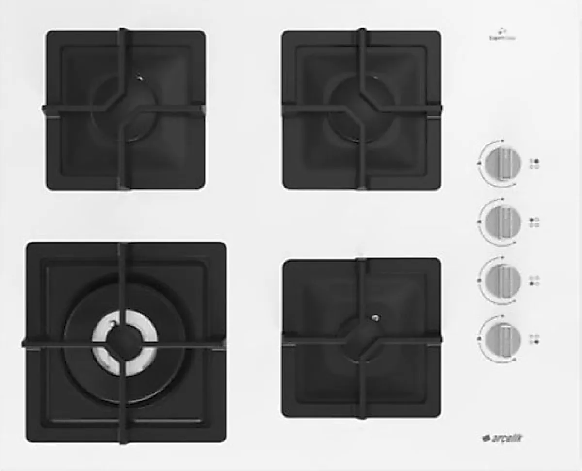 Arçelik OCD K 651 DWYB Wok Gözlü Beyaz Ankastre Ocak