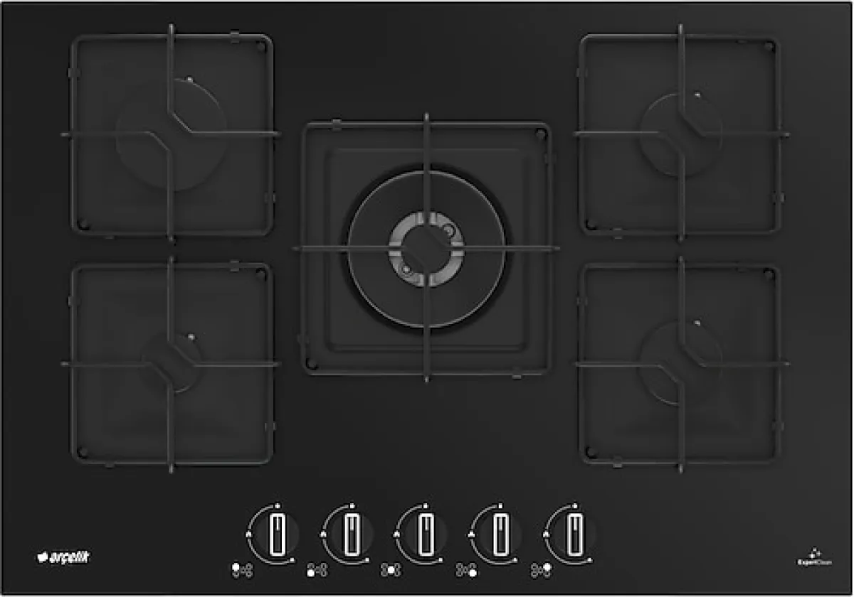 Arçelik OCD K 752 EWS Wok Gözlü Siyah Cam Ankastre Ocak