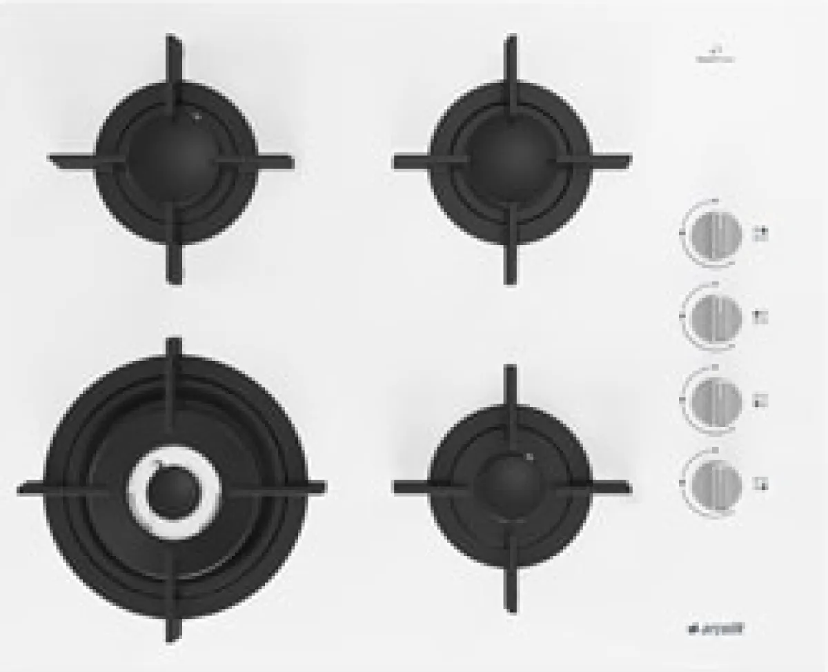 Arçelik OCD T 651 DWB Wok Gözlü Beyaz Cam Ankastre Ocak