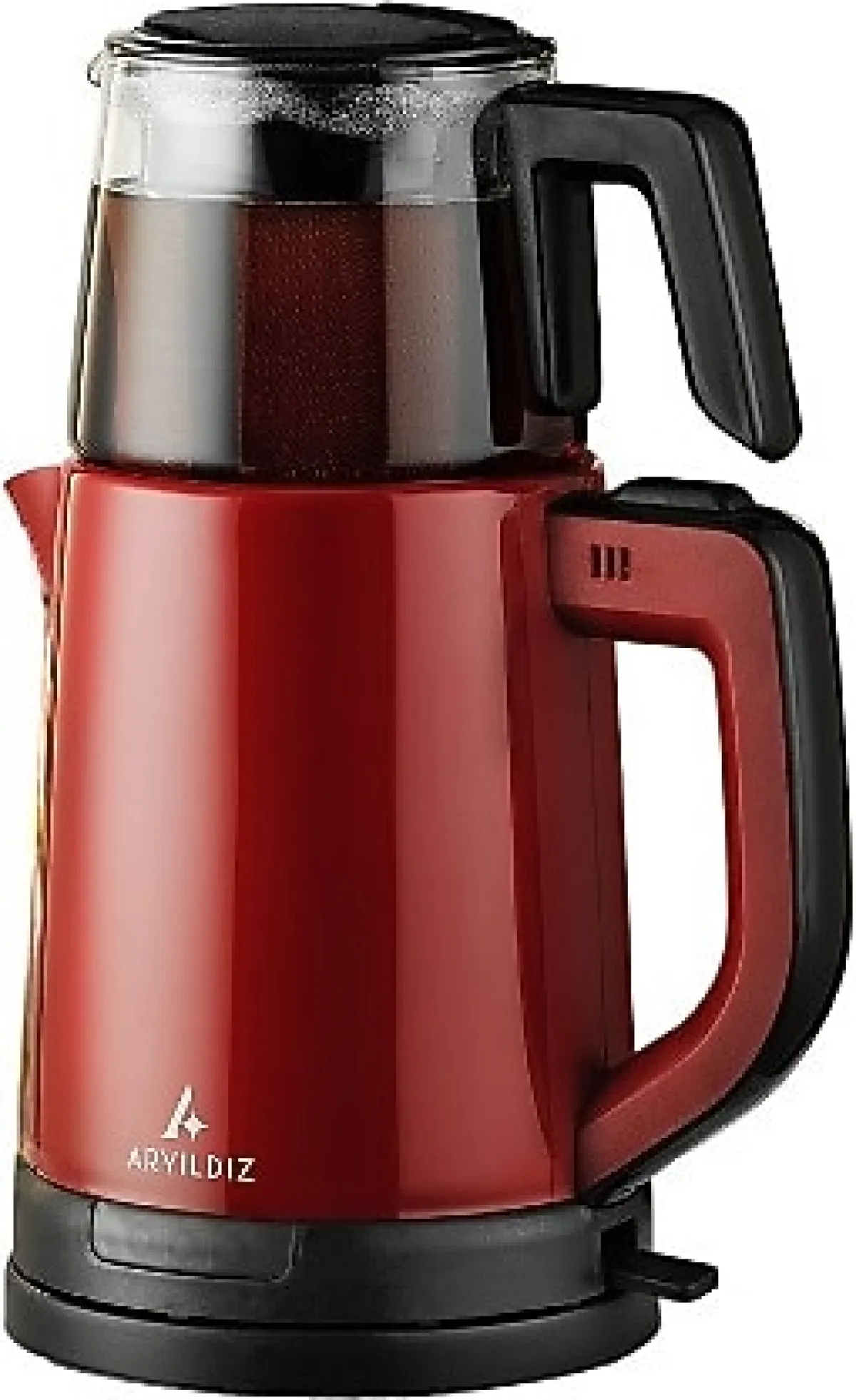Aryıldız Tea Joy 1800 W Kırmızı Cam Demlikli Çay Makinesi