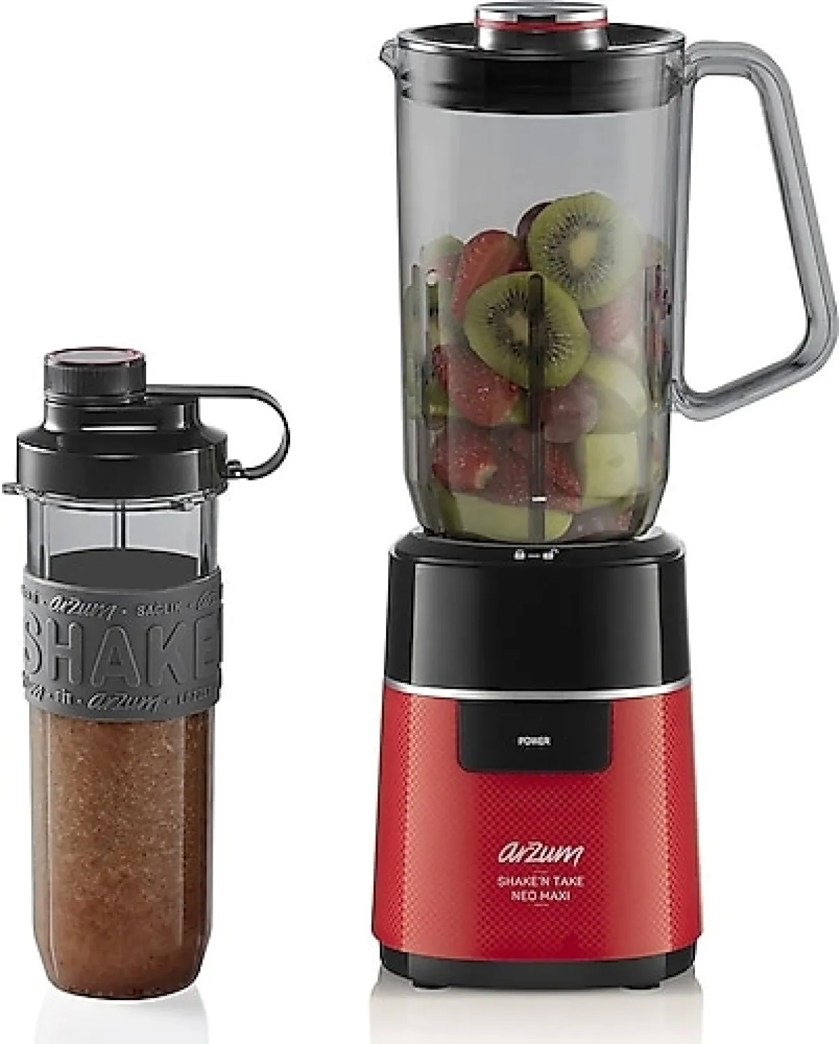 Arzum AR1174-K Shake'N Take Neo Maxi Kırmızı Kişisel Sürahi Blender