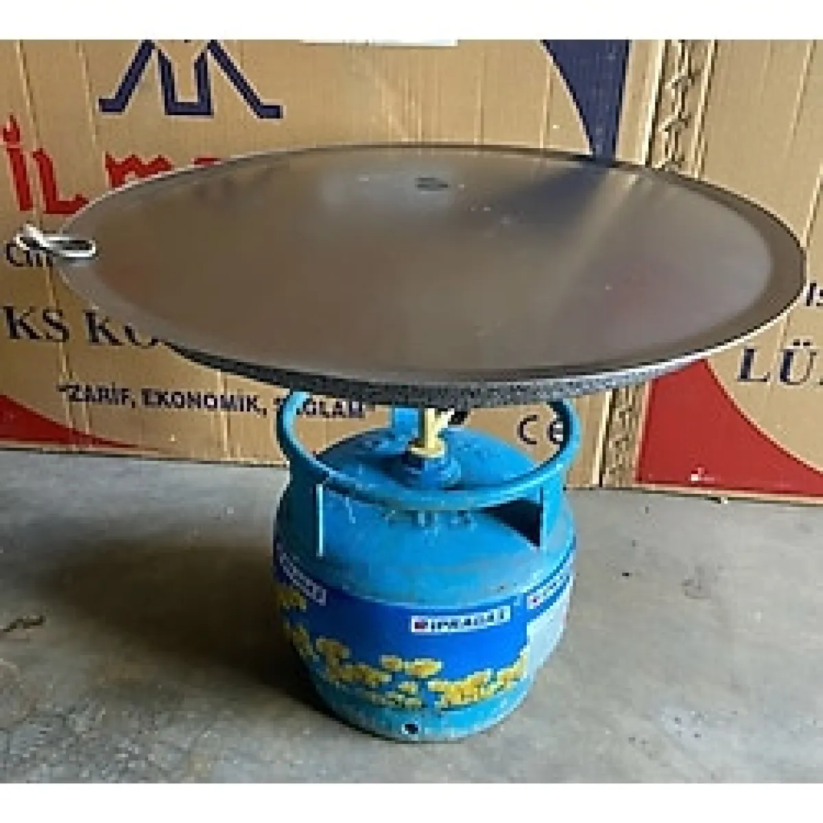 Atc Tüplü Sac 45 cm Tüp Üstü Katmer Kavurma Sacı Çift Fonksiyon