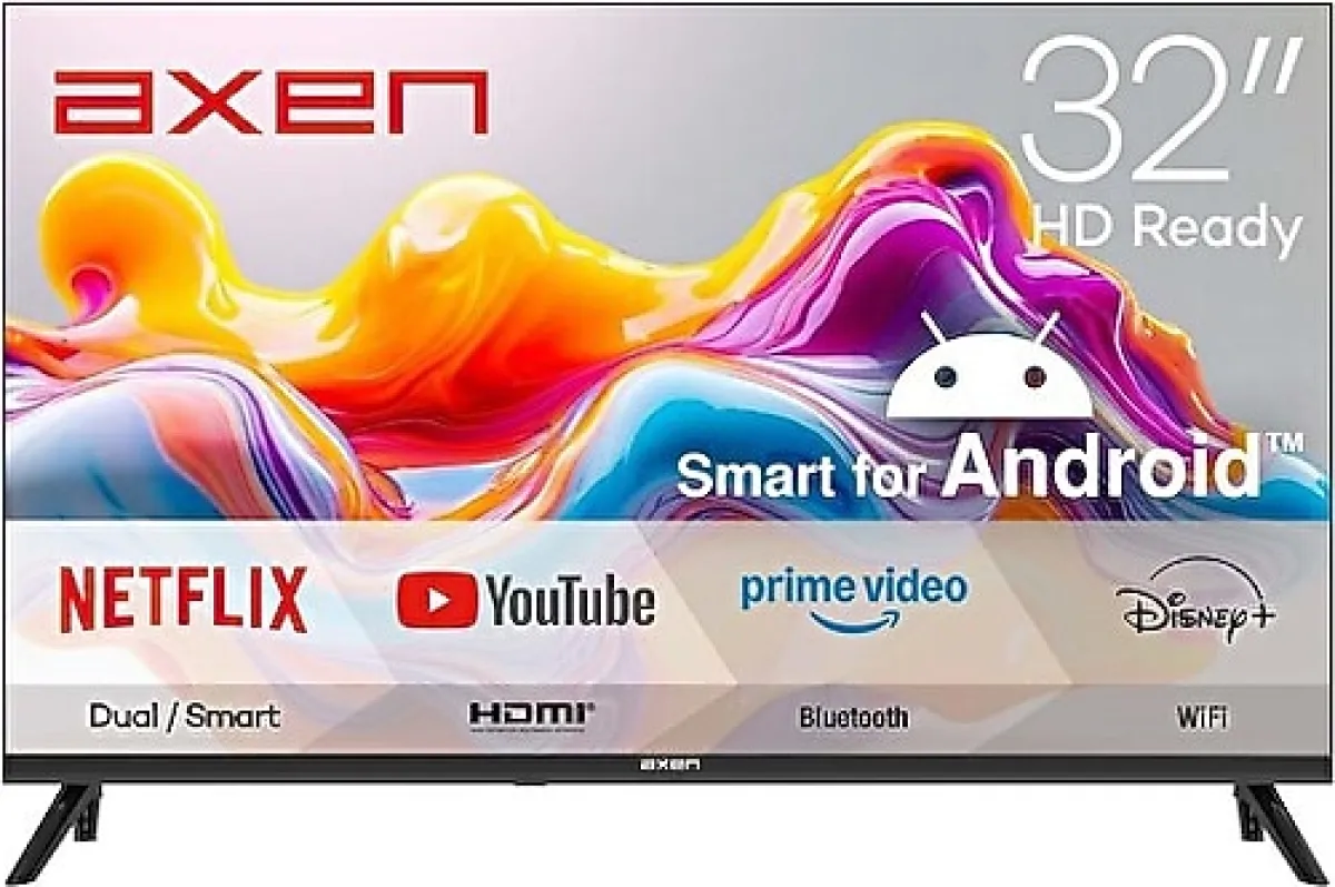 Axen AX32HMLN-A14S HD 32" 82 Ekran Uydu Alıcılı Android Smart LED TV