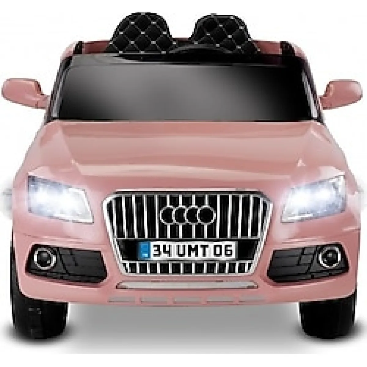 Babyhope Q-Suv 12V Akülü Araba 437 Pembe Renkli Yarış Arabası 30 kg Taşıma Kapasitesi