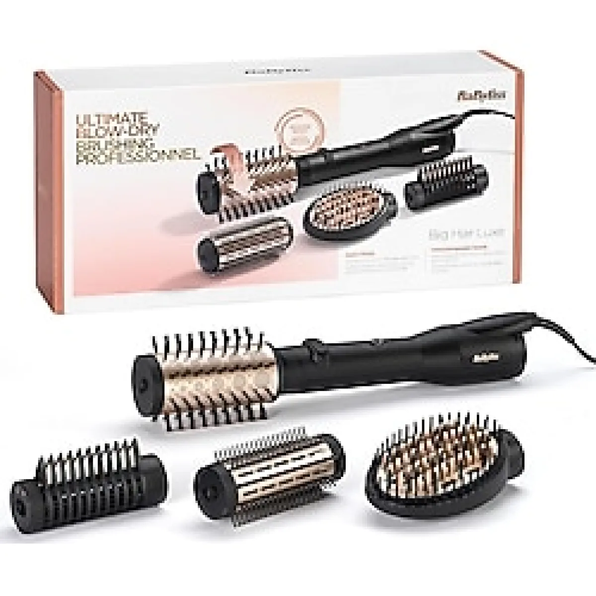 BABYLİSS Döner Fırçalı Hava Üflemeli Şekillendirici (4 Aksesuar) - İyon Teknolojisi Premium Set