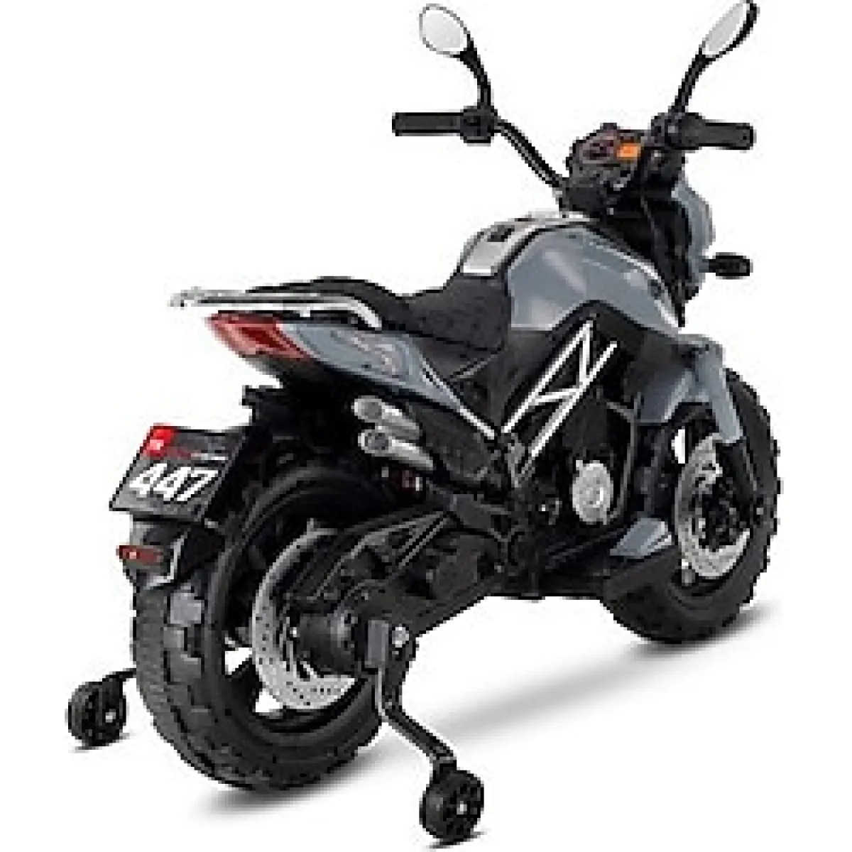 Bebeck Babyhope 447 12V Motocross Cross Akülü Motor Tek Kişilik Gri Renkli Güçlü Eğlence Aracı