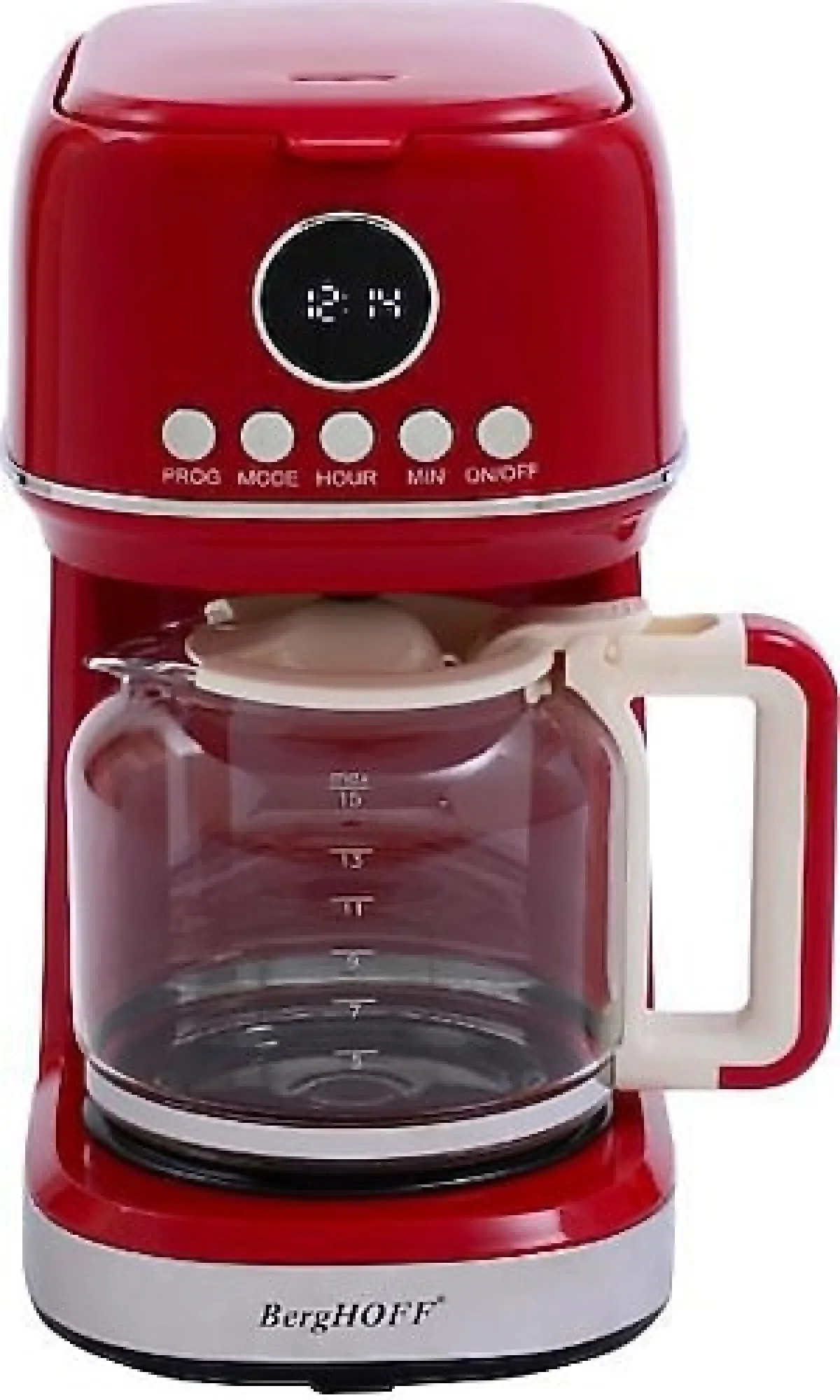 Berghoff Gem Retro Kırmızı Filtre Kahve Makinesi