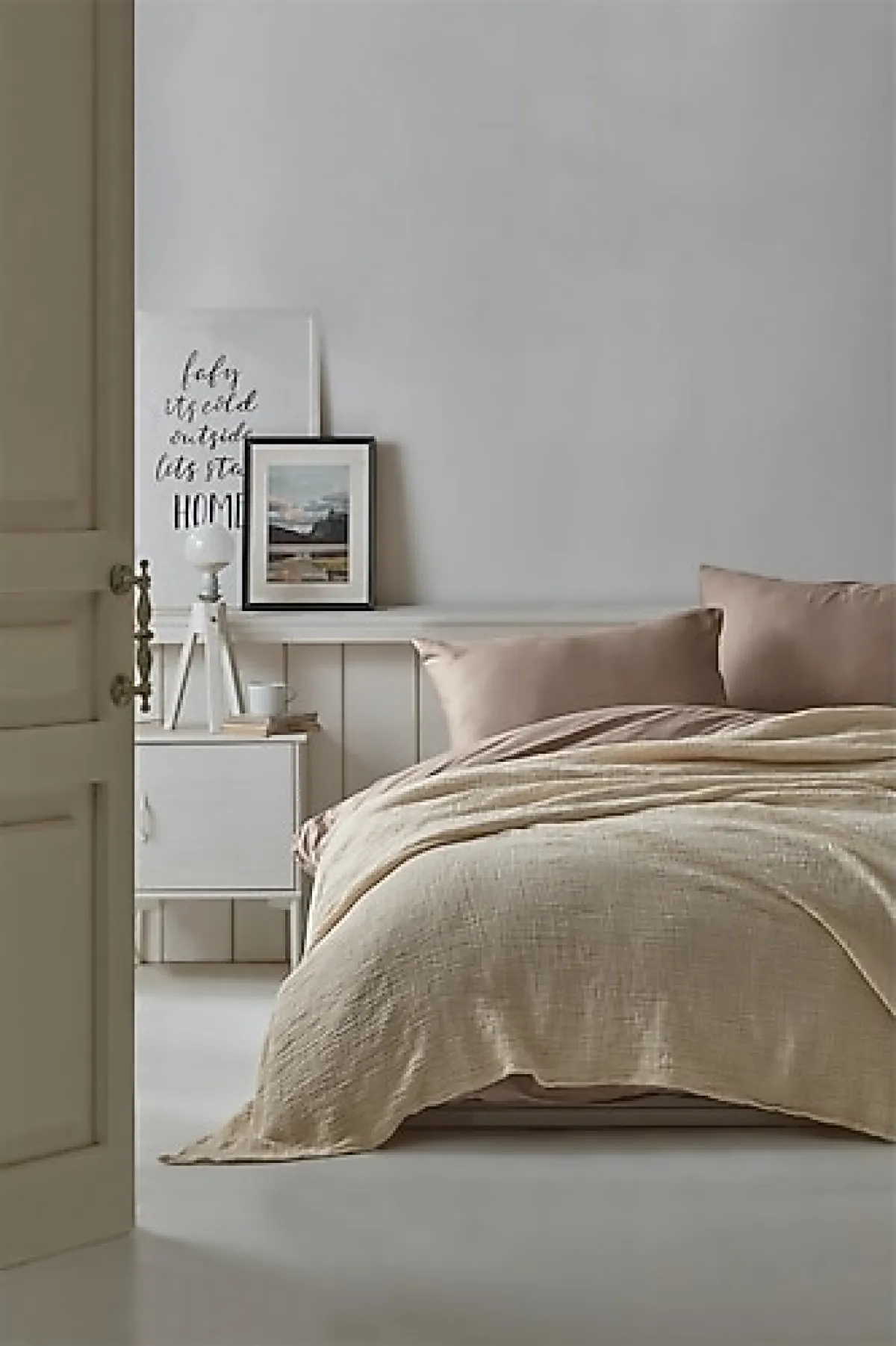 Berolige 4 Kat Müslin Çift Kişilik Pike