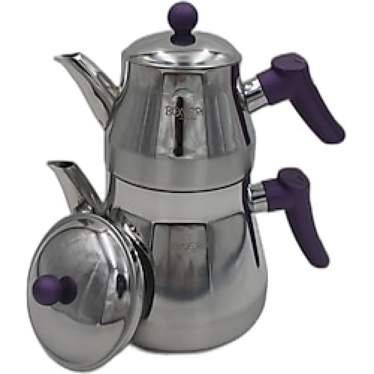 Bonera Harem Bakalit Kulp Orta Boy Çelik Çaydanlık