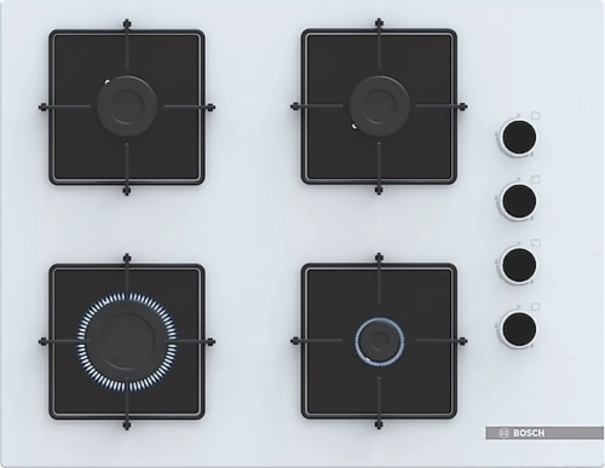 Bosch POP7C2P30O Beyaz Cam Ankastre Ocak