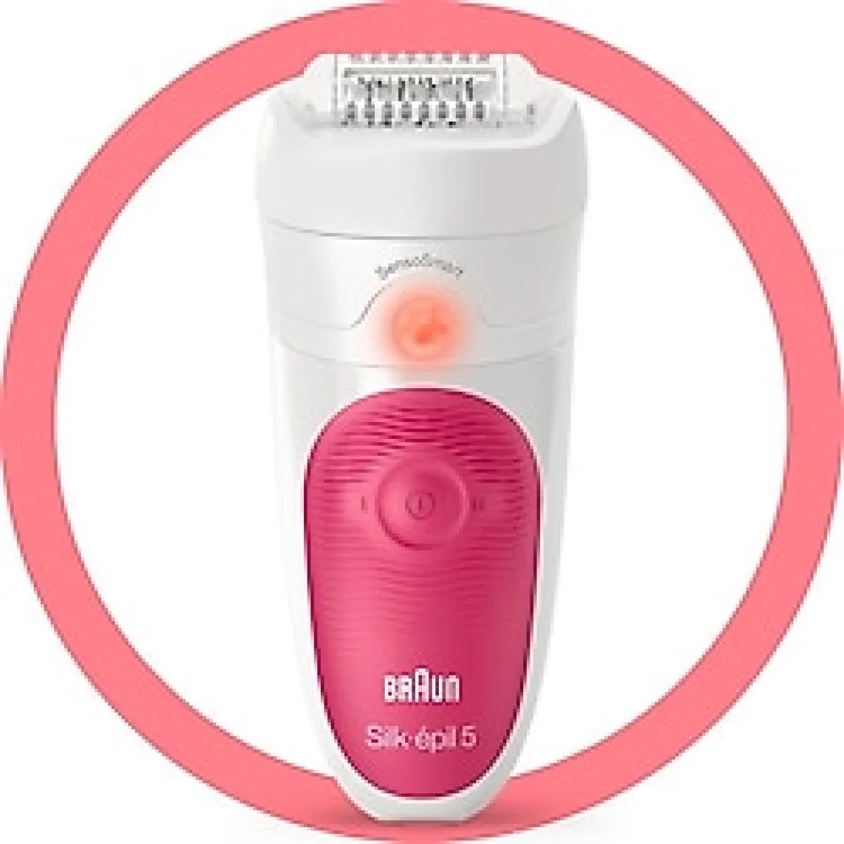 Braun Silk-epil 5 SensoSmart Pembe Epilatör Islak Kuru Kullanım Su Geçirmez 60 Dakika Çalışma