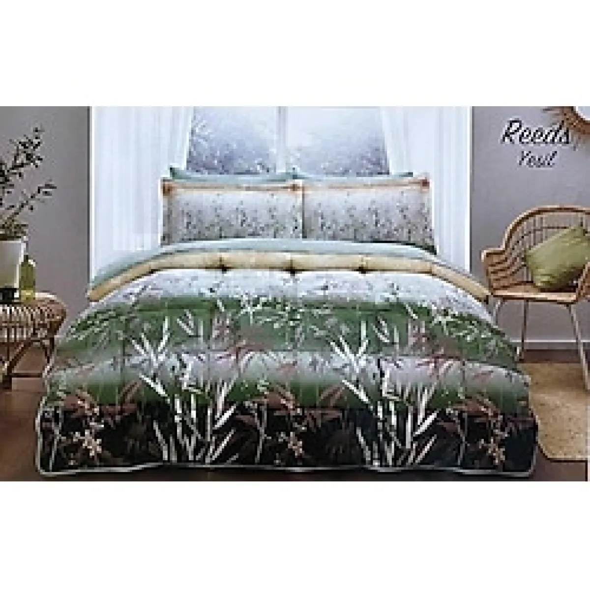 Braventa Collection Özdilek Uyku Seti Çift Kisilik Reeds Yeşil