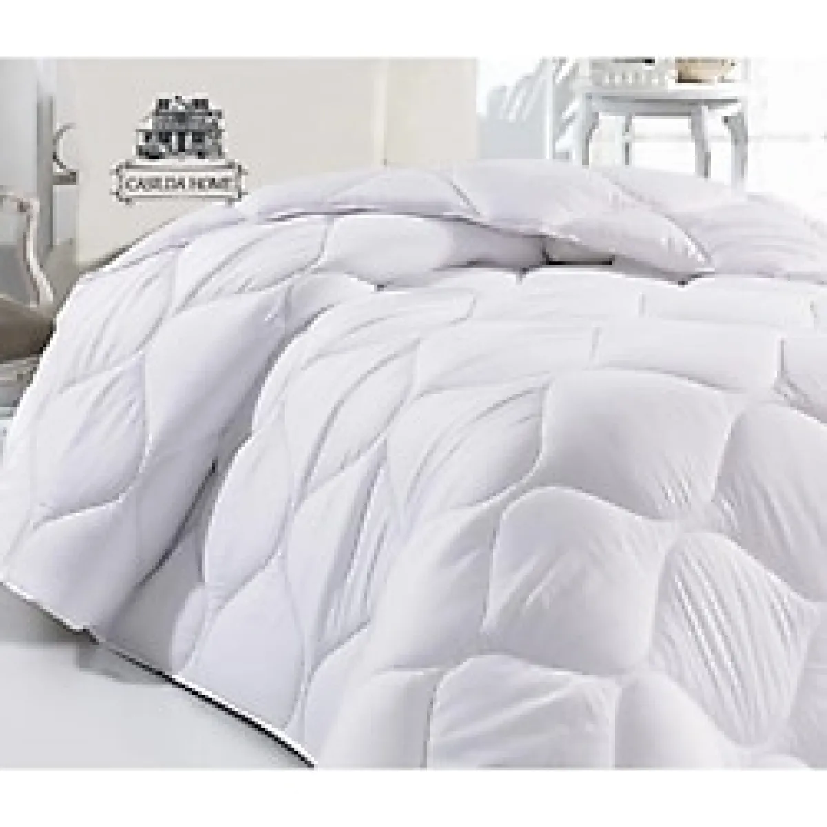 Casilda Home Klasık Beyaz Yorgan Çift Kişilik 195x215 cm - Altın