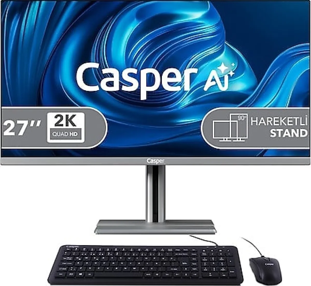 Casper Nirvana A87.255H-DF00A-V-G Ultra 7 255H 32 GB 1 TB SSD Arc 140T 27" QHD All in One PC