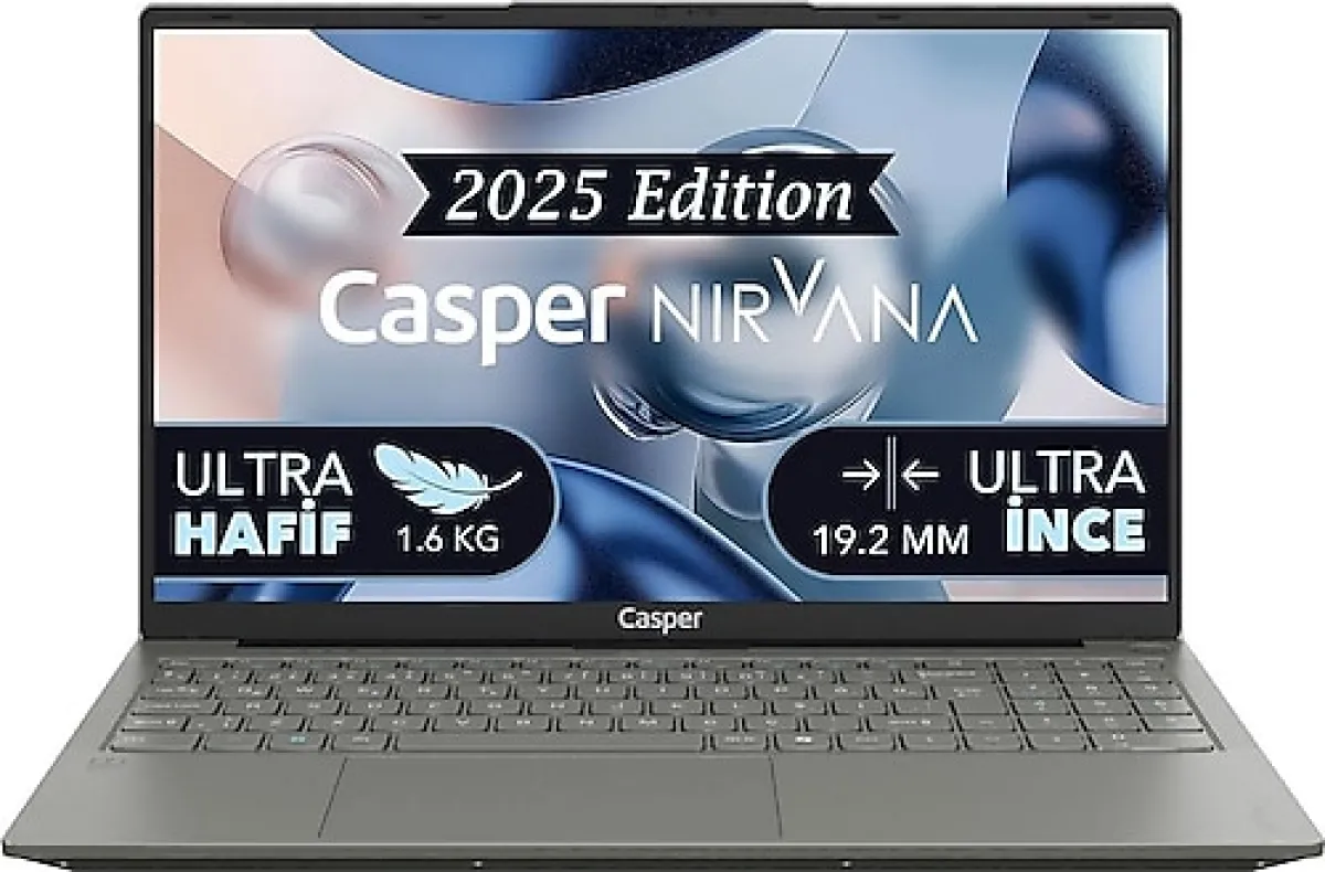 Casper Nirvana X600.7430-BV00X-G-F Ryzen 5 7430U 16 GB 500 GB SSD Radeon Graphics 15.6" Full HD Notebook