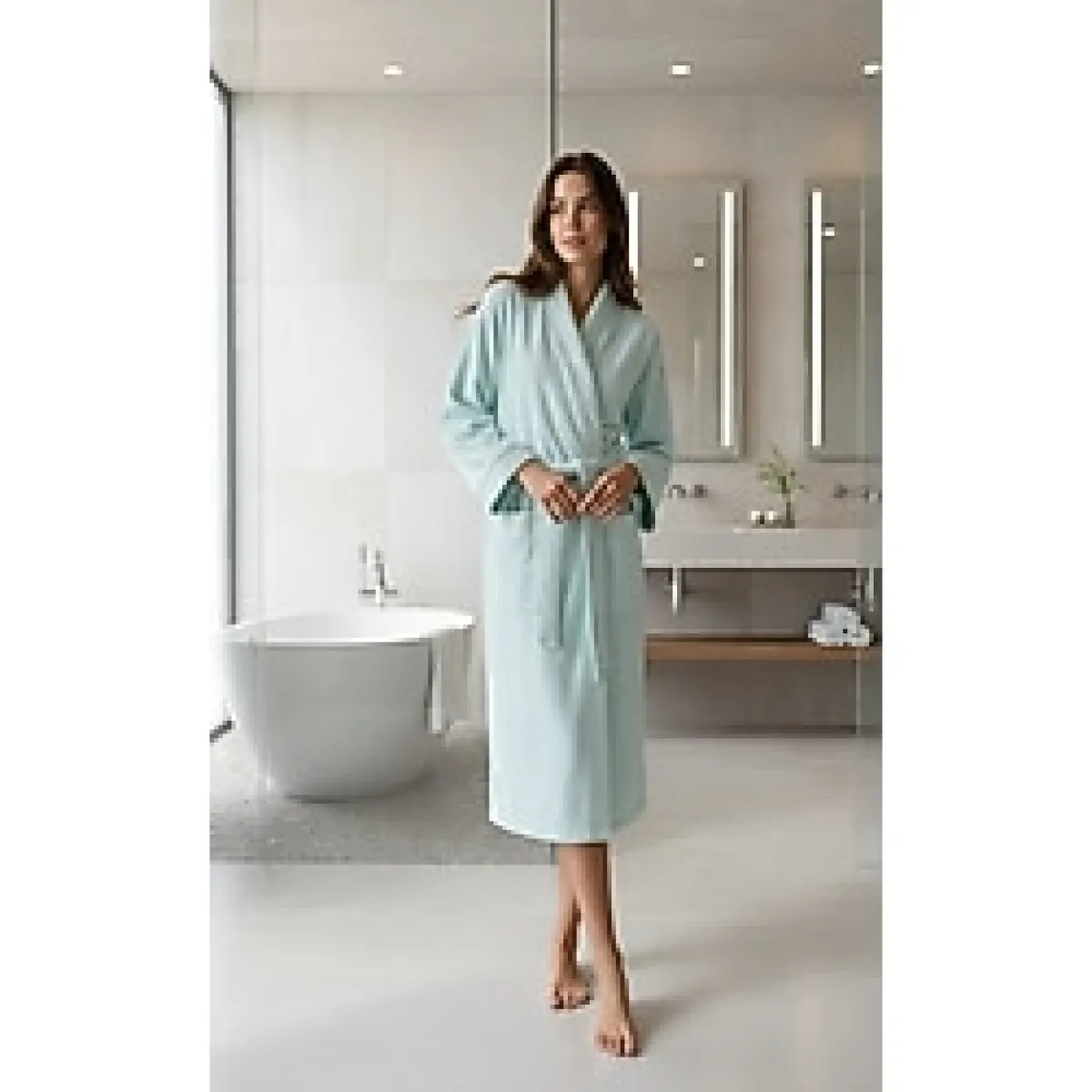 Class Bambu Kimono Kadın Bornoz Mint - S - M