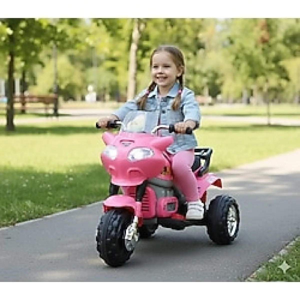 Çocuk Akülü Motor 12 Volt - Pembe