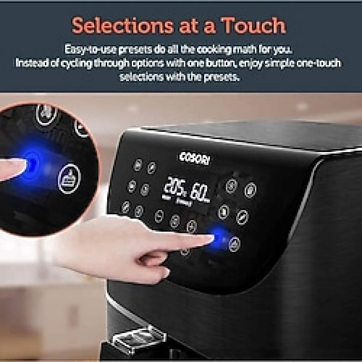 COSORI Air Fryer Küçük Boy CS158 - Siyah