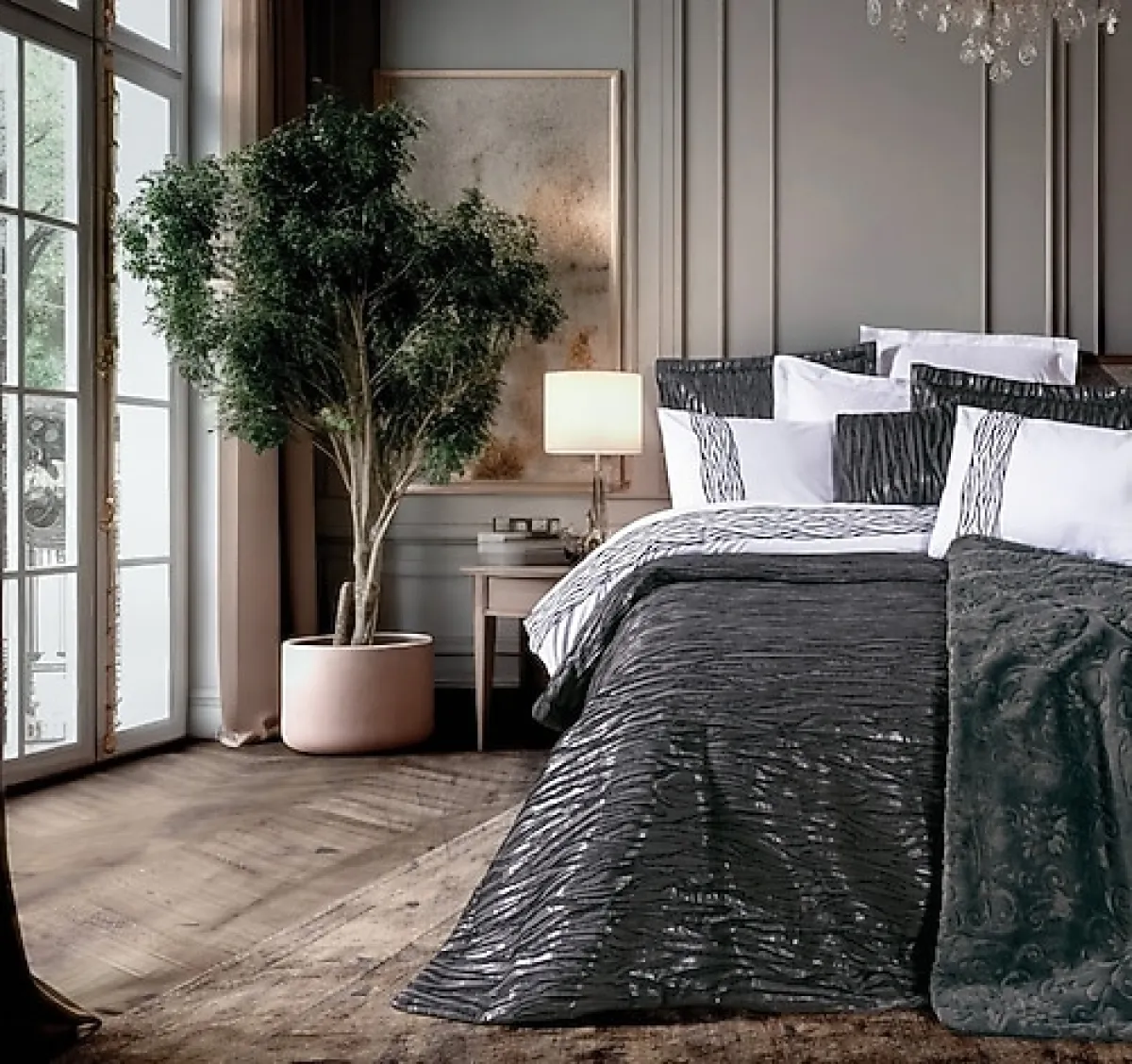 Cotton Box Filbert Platinium Çeyiz Seti