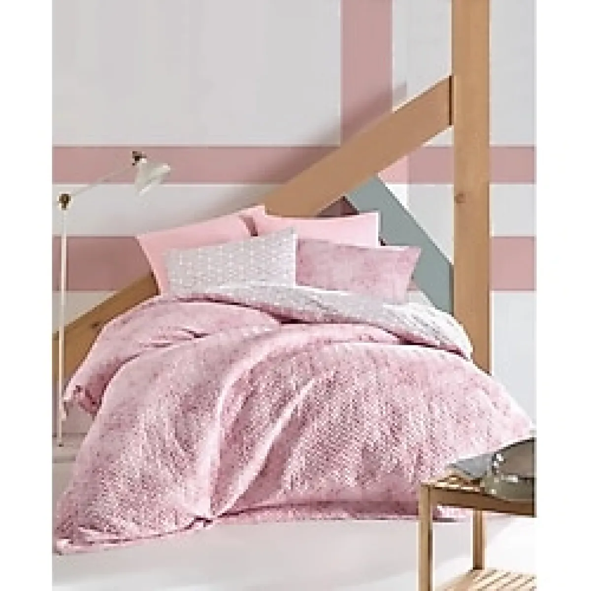 Cotton Box Minimal Best Complete Set Çift Kişilik Nevresim Takımı Pembe