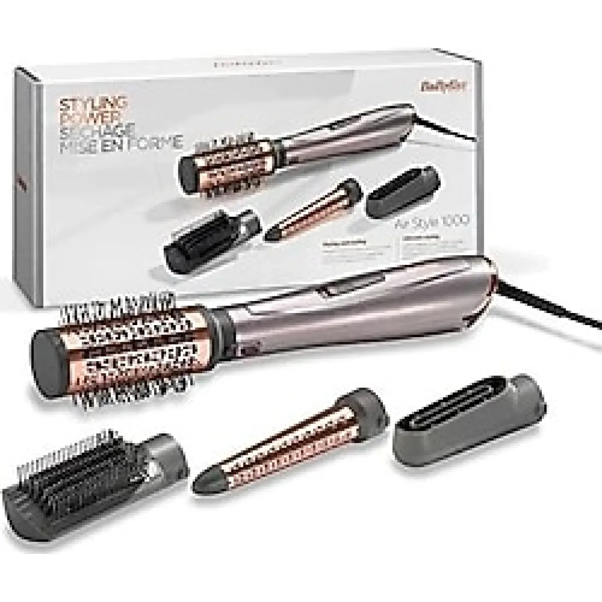 Data Store Hava Üflemeli Saç Şekillendirici Set Air Styler 1000, 1000W, 4 Başlık, Kabarma Önleyici Iyon Teknolojisi, AS136E