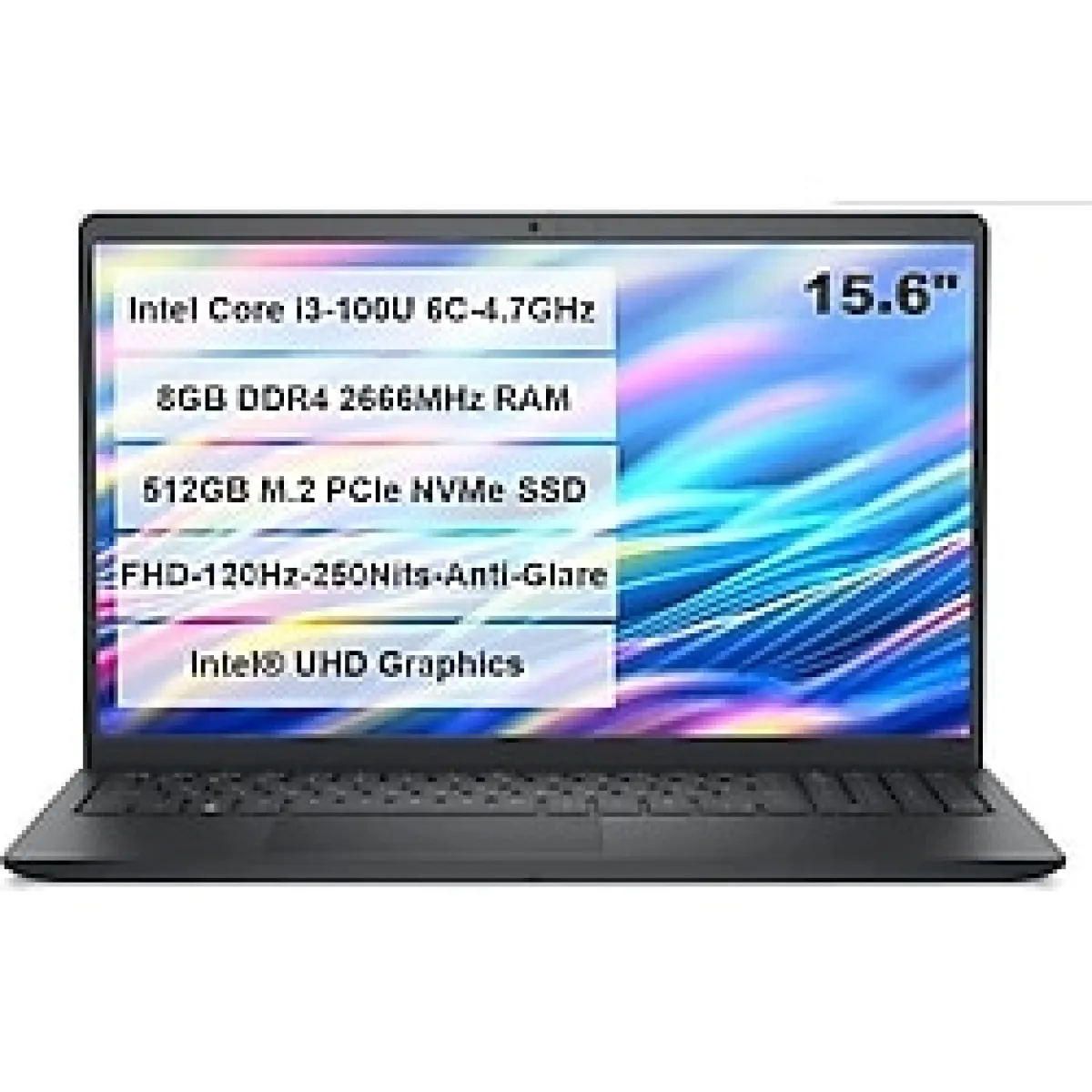 Dell 15 Intel Core 3-100U 8GB RAM 512GB M.2 SSD 15.6" FHD Ubuntu DC15250