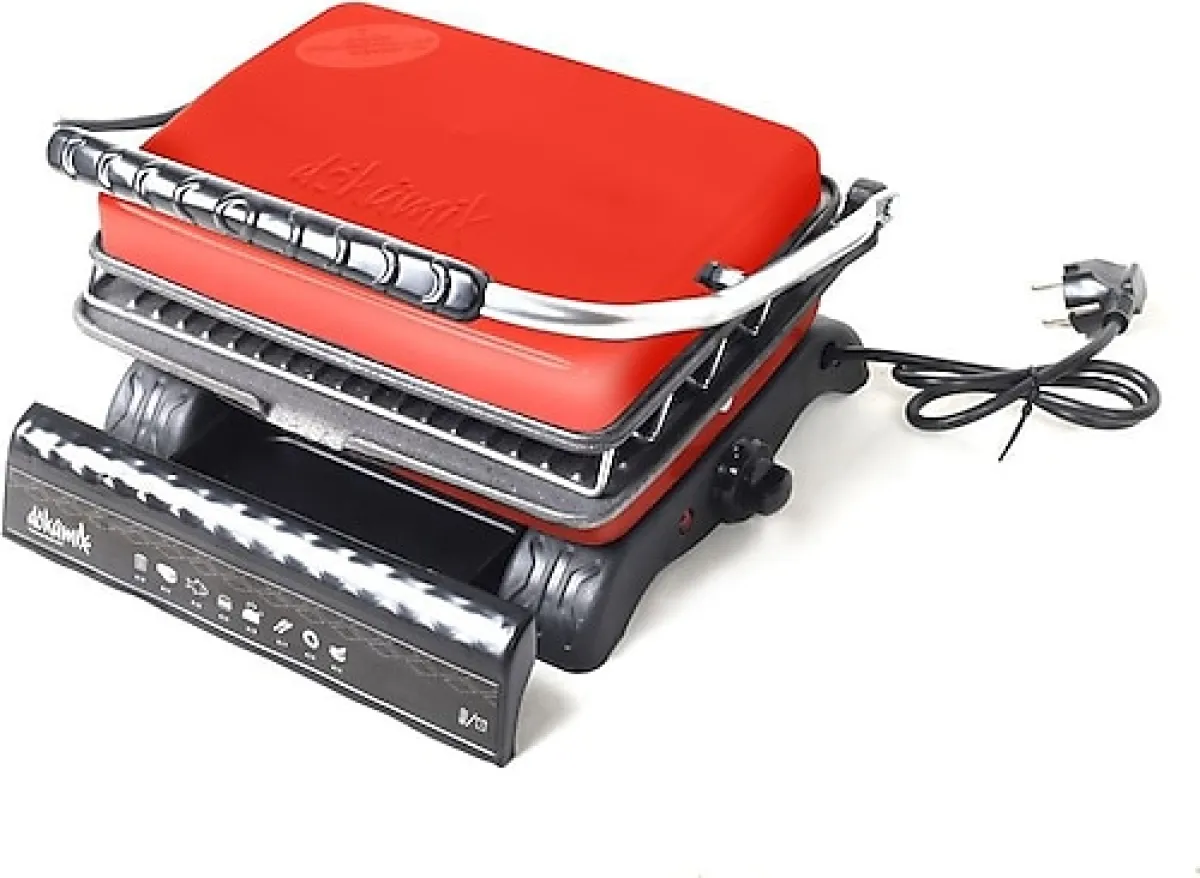 Dökümix Ultra Plus Kırmızı 1800 W Izgara ve Tost Makinesi