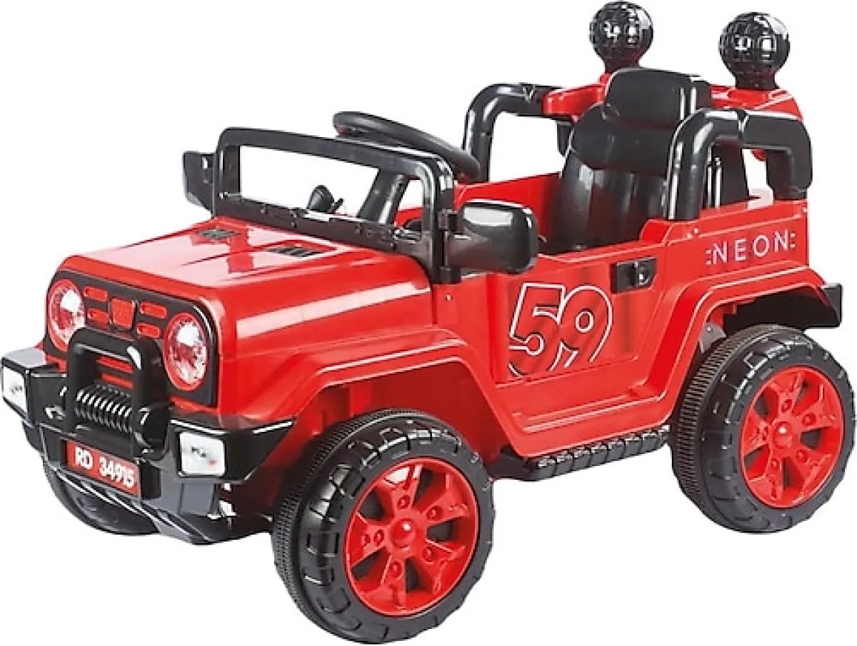 Dolu Neon Kırmızı 12V Uzaktan Kumandalı Akülü Araba