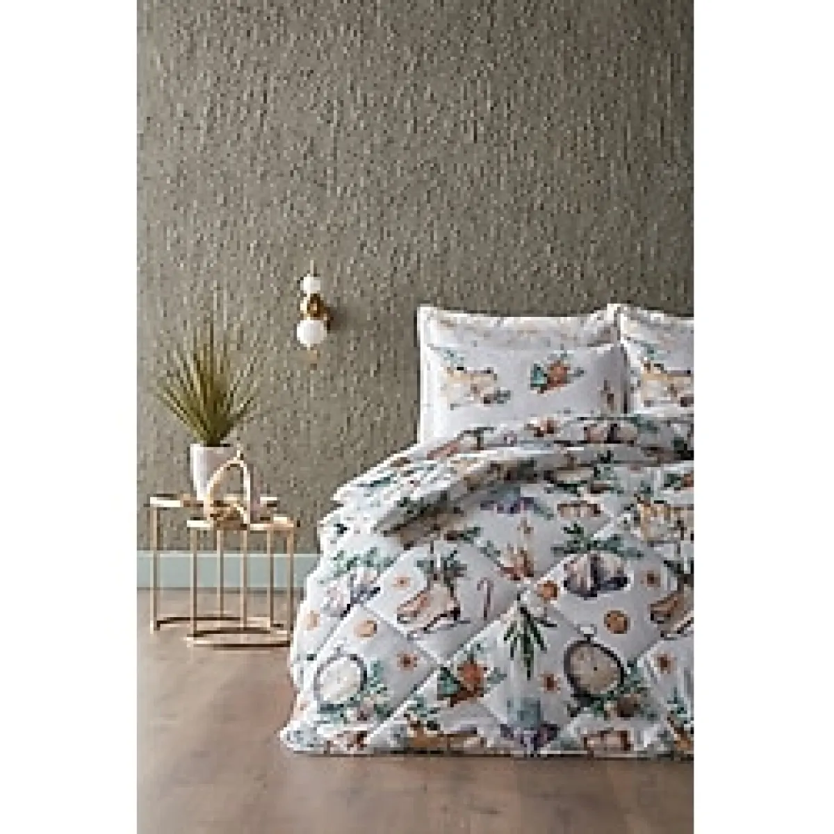 Doqu Home Poly Cotton Skate Tek Kişilik Comforter Uyku Seti - Yeşil