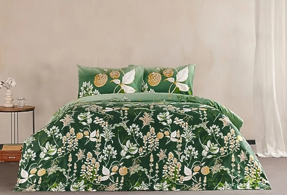 Doqu Home Rose Glow Pamuk Saten Çift Kişilik Nevresim Takımı