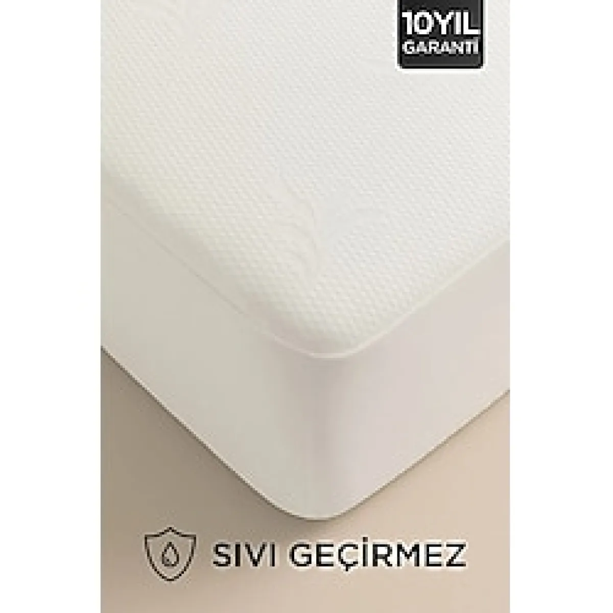 Dream Time Bambu Premium Sıvı Geçirmez Fitted Alez %100 Bambu Ultra Sessiz Yatak Koruyucu - Beyaz - 90 x 190 cm