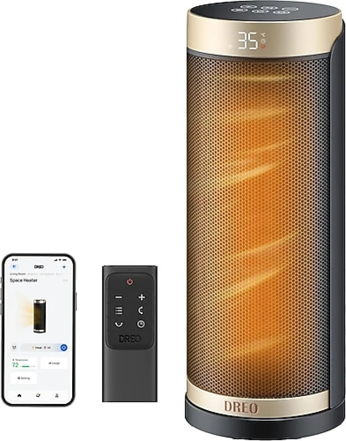 Dreo Solaris Slim H3S 1500 W Seramik Fanlı Isıtıcı