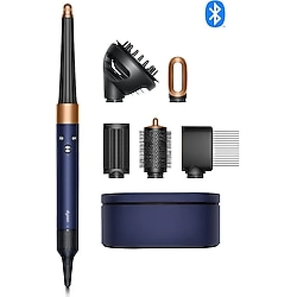 Dyson Airwrap i.d. Kıvırcık+Bukleli Prusya Mavisi / Parlak Bakır Saç Şekillendirme Seti