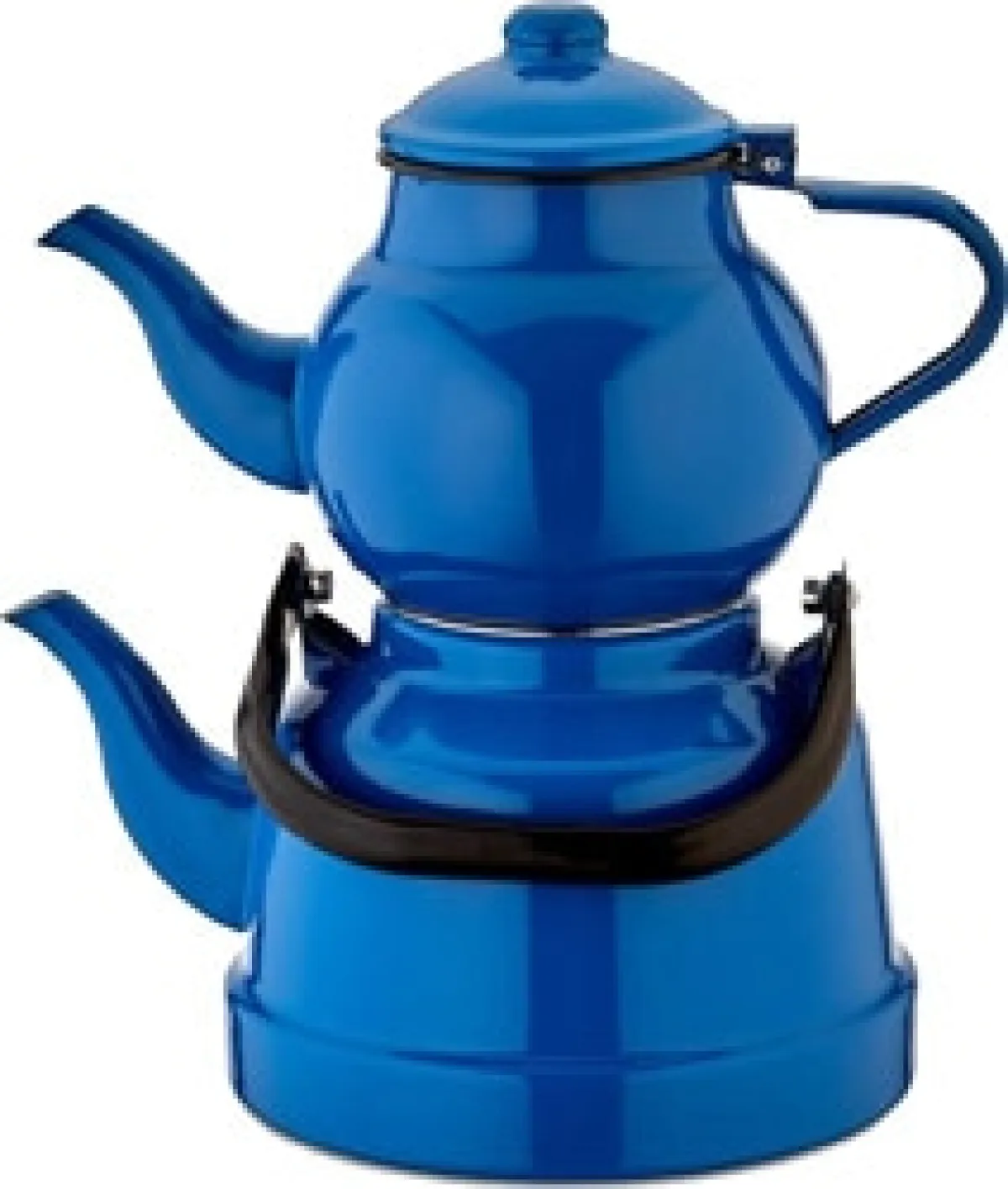 Ebru Metal Nostalji Büyük Boy 15/20 Emaye Çaydanlık Takımı