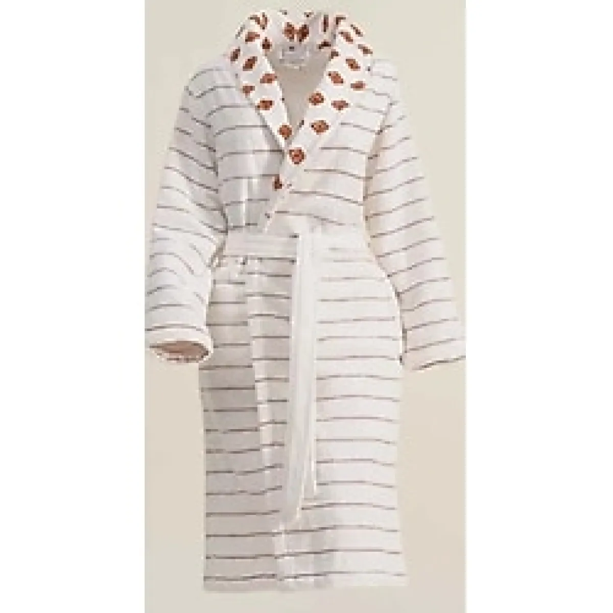 Ecocotton İmre Kadın Bornoz %100 Organik Pamuk Jakarlı Kiremit L