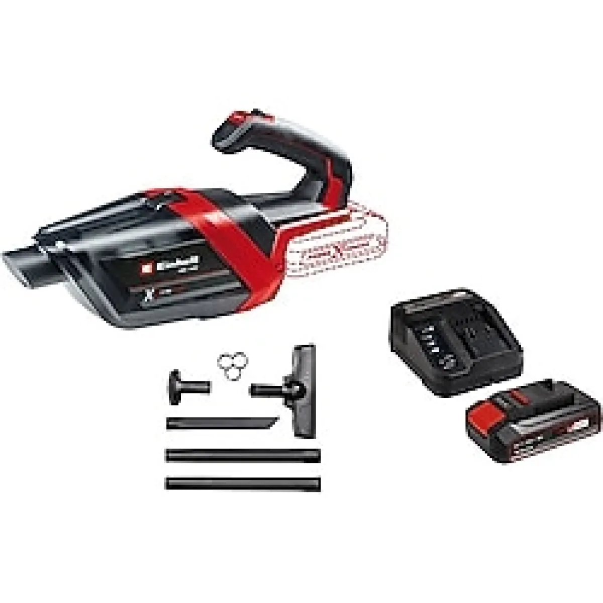 Einhell Te-Hv 18/06 Li Süpürge + 2.5 Ah Akü + Şarj Cihazı - Kırmızı - Siyah