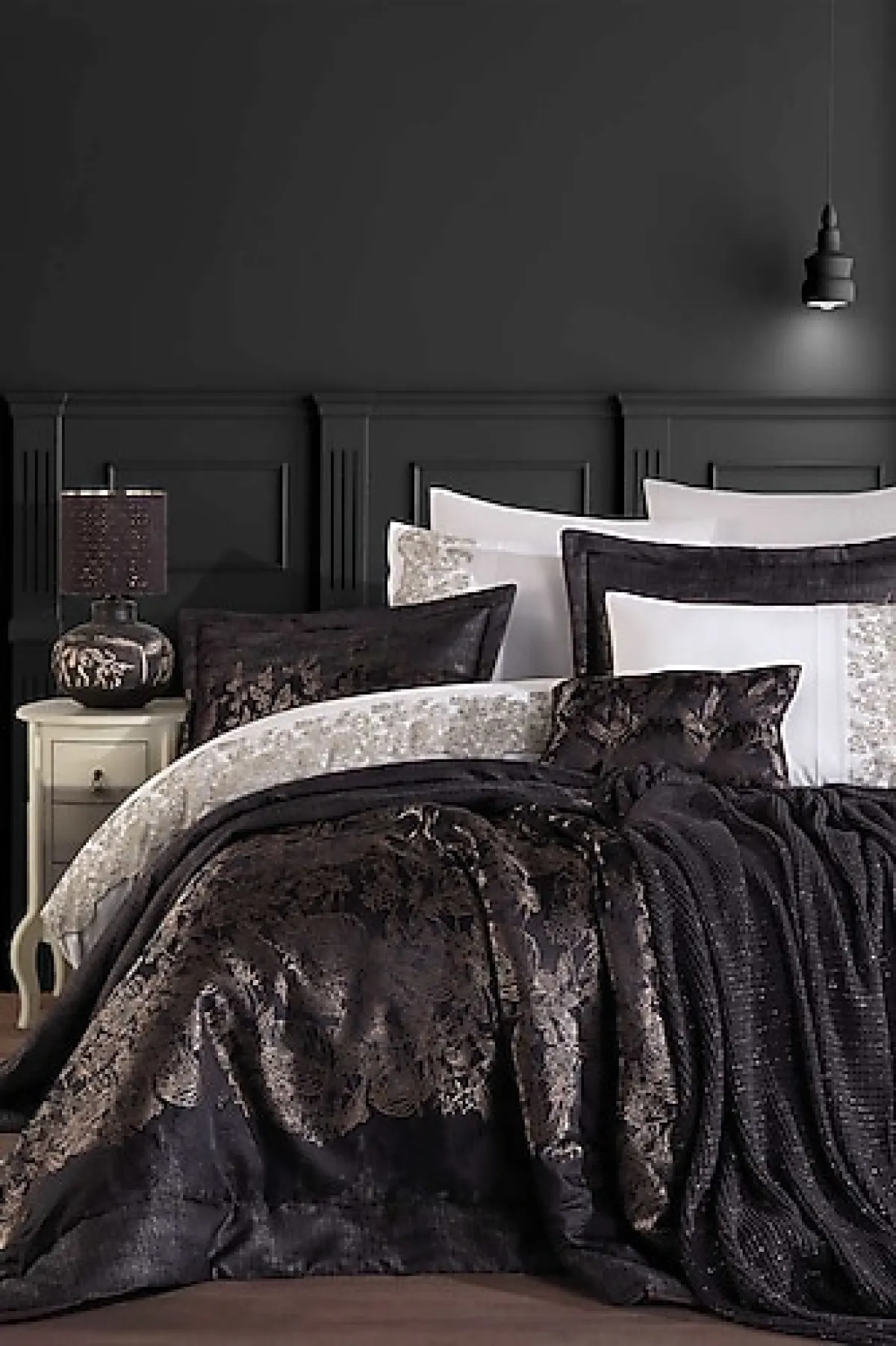 Elart Alisha Antrasit 11 Parça Çeyiz Seti