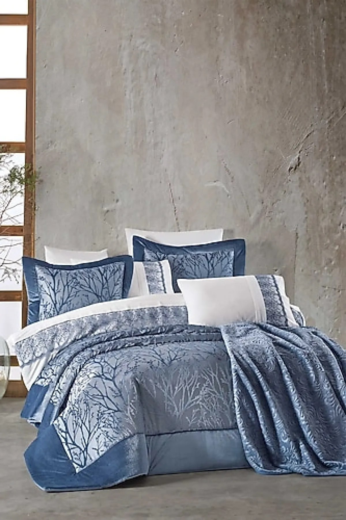 Elart Bahar Mavi 10 Parça Çeyiz Seti